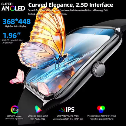 Smartwatch Waterproof BT Calling Fashion 386*448AMOLED HD Screen Sports Bracelet 2026 Ultra Thin Smart Watch Women Men New Gift