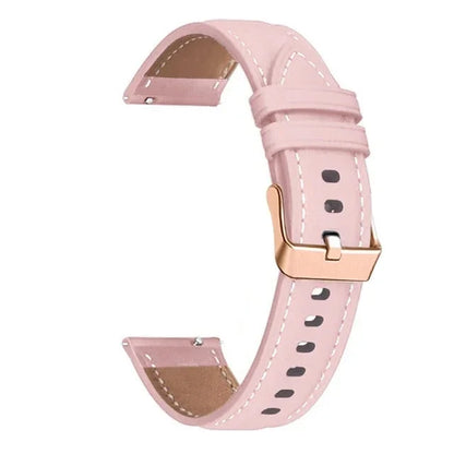 Leather Smart Watch Strap For HUAWEI WATCH GT 4 41mm/Garmin Venu 3S/Venu 2S Wristbands Rose Gold Buckle 18mm Bracelet Wristband