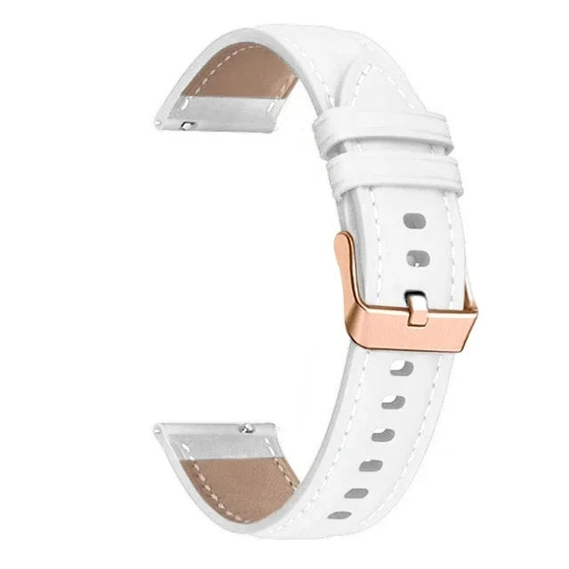 Leather Smart Watch Strap For HUAWEI WATCH GT 4 41mm/Garmin Venu 3S/Venu 2S Wristbands Rose Gold Buckle 18mm Bracelet Wristband