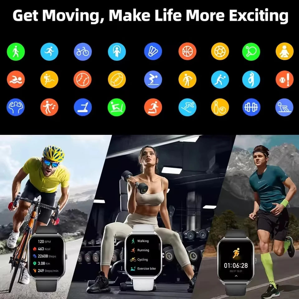Smartwatch Waterproof BT Calling Fashion 386*448AMOLED HD Screen Sports Bracelet 2026 Ultra Thin Smart Watch Women Men New Gift