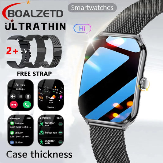 Smartwatch Waterproof BT Calling Fashion 386*448AMOLED HD Screen Sports Bracelet 2026 Ultra Thin Smart Watch Women Men New Gift