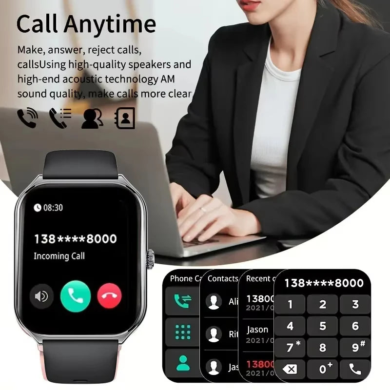 Smartwatch Waterproof BT Calling Fashion 386*448AMOLED HD Screen Sports Bracelet 2026 Ultra Thin Smart Watch Women Men New Gift